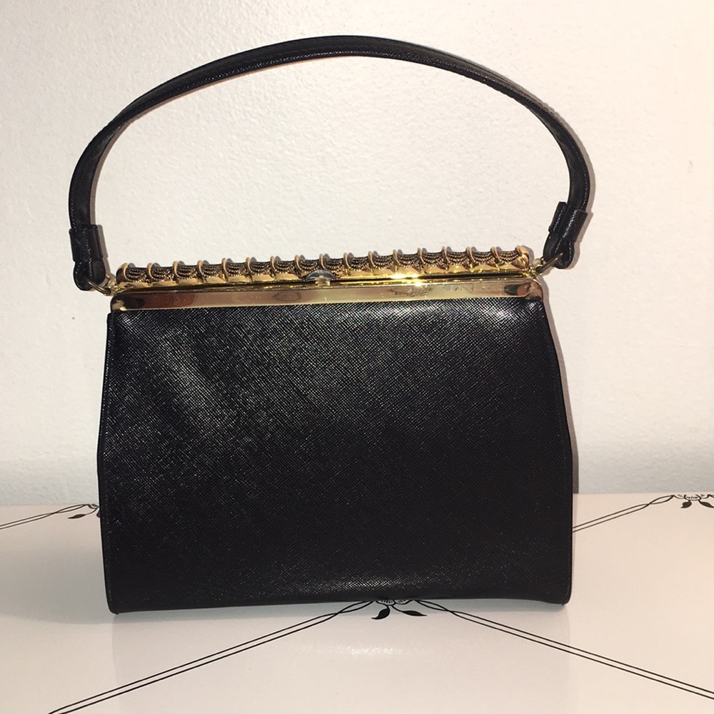 VINTAGE After Five black cocktail purse